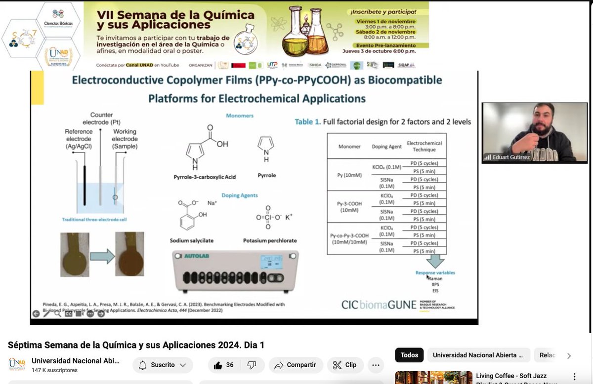 <a href="/SemQca_UNAD/">7ma Semana de la Química 2024 - UNAD</a>  #EstoySemQuimUNAD
#AEstaHora Conferencia Magistral Dr. Eduart Gutiérrez-
Centro de Investigación Cooperativa en Biomateriales, CIC-España <a href="/UNADinvestiga/">Investigacion UNAD</a>
