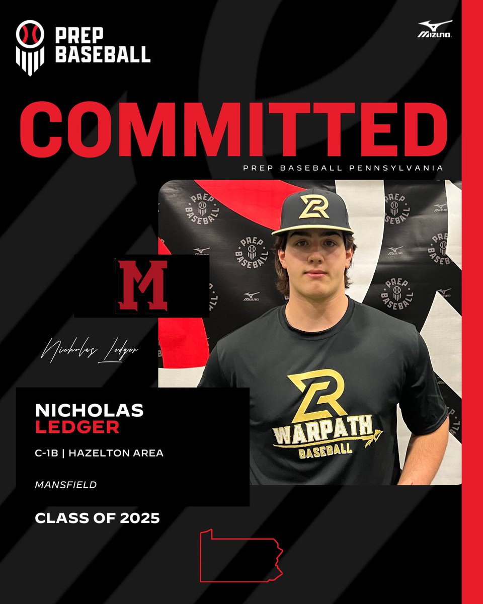 PrepBaseballPA's tweet photo. 🔥Commitment Watch🔥

2025 C-1B Nicholas Ledger (Hazleton Area) has committed to Mansfield #congrats

👤 https://t.co/VXQBqQy3FR

@nickledger02 | @MUbaseball | #committed https://t.co/w7x6KJIEsc