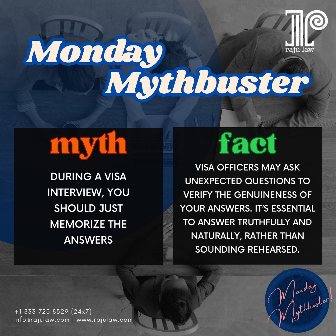 rajulawusa's tweet image. A Green Card interview can be tricky! Memorizing application details won’t guarantee success. Officers may ask unexpected questions about your relationship (in marriage cases) or job. Be genuine—answer naturally and truthfully rather than sounding rehearsed. #VisaInterviewTips