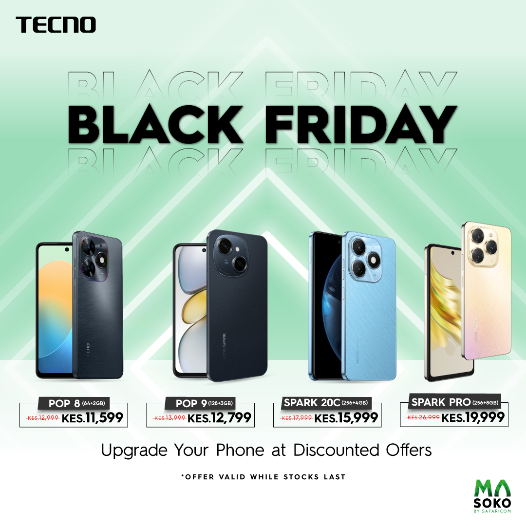 TECNOMobile254's tweet photo. TECNO Black Friday is here! Upgrade to your dream phone with amazing discounts on POP 8, POP 9, SPARK 20C, and SPARK PRO at Masoko. Hurry, while stocks last!
#BlackFridayDeals #masoko #Tecno #tecnokenya https://t.co/njDibnDPl4