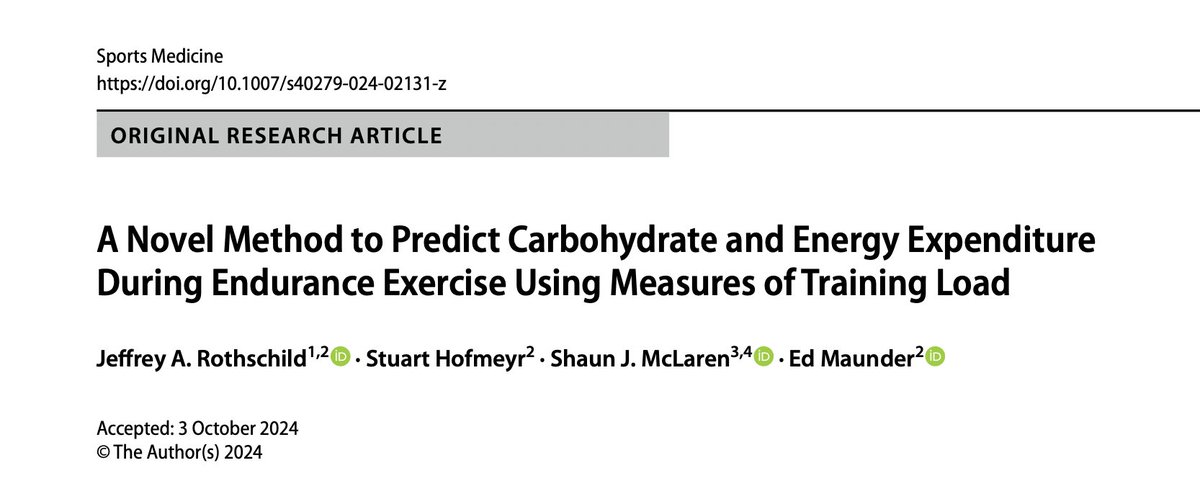 Which burns more carbs– a long easy ride or a short hard one?

How cool would it be to turn your TSS into an estimate of kcal and carb use?

Our new study introduces a novel method to predict carb and kcal use using measures of training load (TL)!  

link.springer.com/article/10.100… 1/