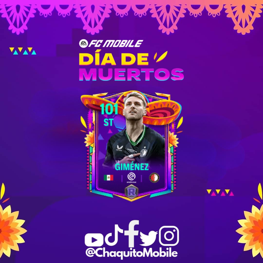 Chaquito_Mobile's tweet photo. FELIZ DIA DE MUERTOS A TODOS🇲🇽💀

Ojalá estos días sean de conciliación con los seres que ya no están con nosotros, esperamos pues, pasen un excelente día, y nosotros lanzamos nuestro concepto de nuestro Bebote favorito.

@EASFCMOBILE @Santigim11 @Feyenoord https://t.co/Jp0bZ9My4F
