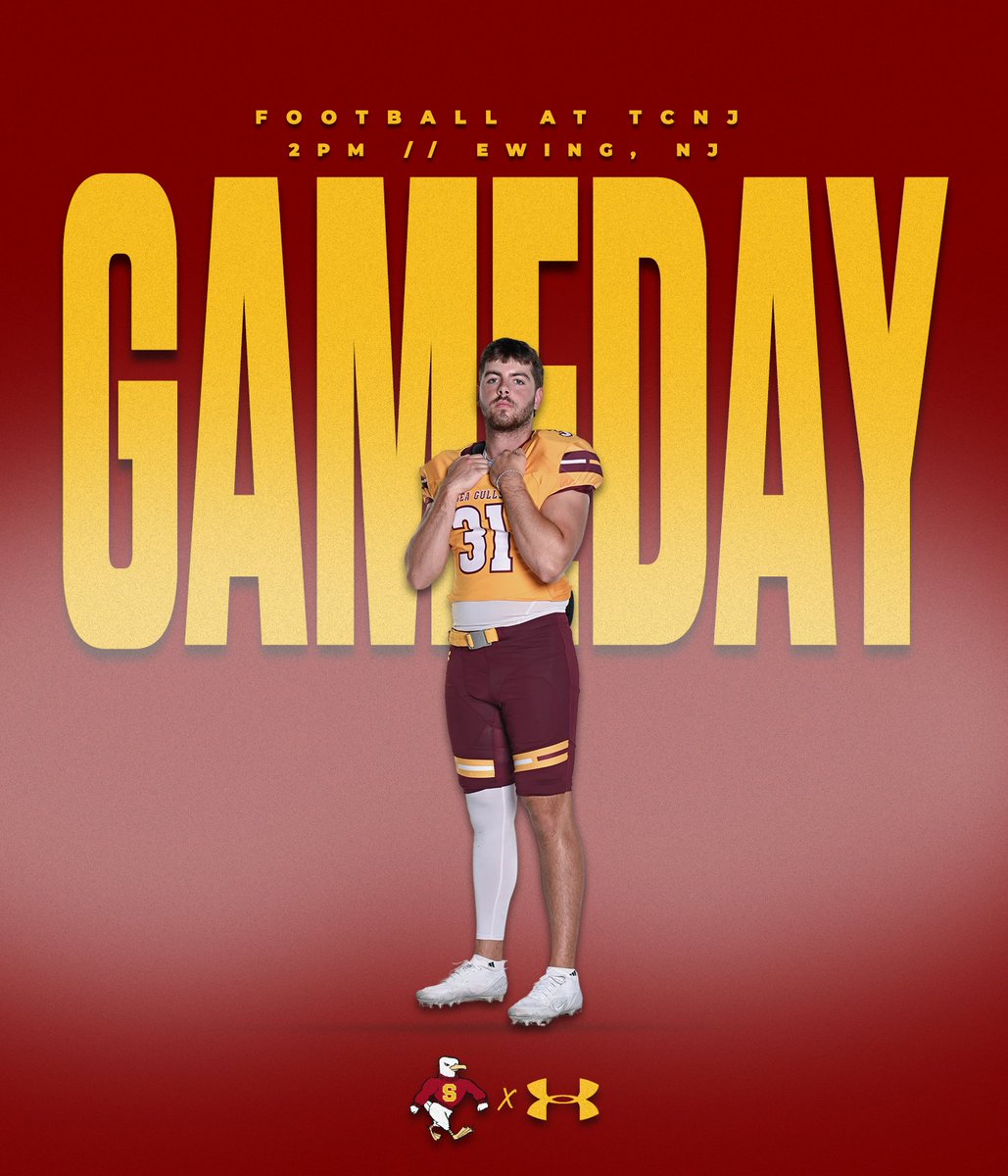 FB: A battle atop the <a href="/NJACSports/">NJAC Sports</a> standings. No. 6 <a href="/SeaGullFootball/">Salisbury University Football</a> heads to the Garden State, kicking off against The College of New Jersey Lions at 2 p.m.!

📺: tcnjathletics.com/sports/2021/9/…
📊: tcnjathletics.com/sidearmstats/f…
📰: suseagulls.com/news/2024/10/3…

#GoGulls | #d3fb