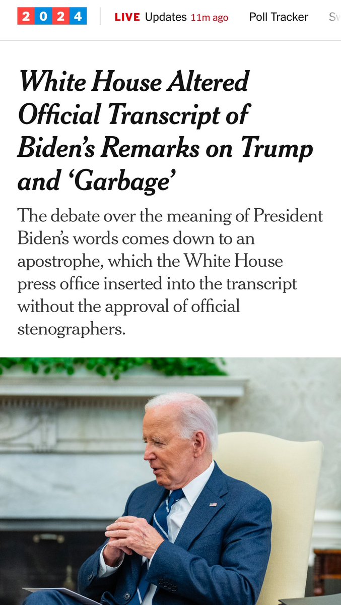 the_robertdavis's tweet image. The coverup is always worse than the crime.  Even the official newspaper of the @DNC is reporting it, 

#ApostropheGate
#GarbageGate