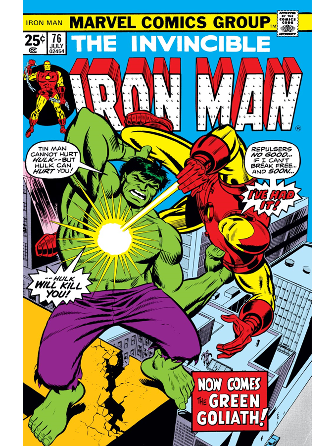 ClassicMarvel_'s tweet photo. Iron Man #76 cover dated July 1975. https://t.co/joEDSsz2Zk