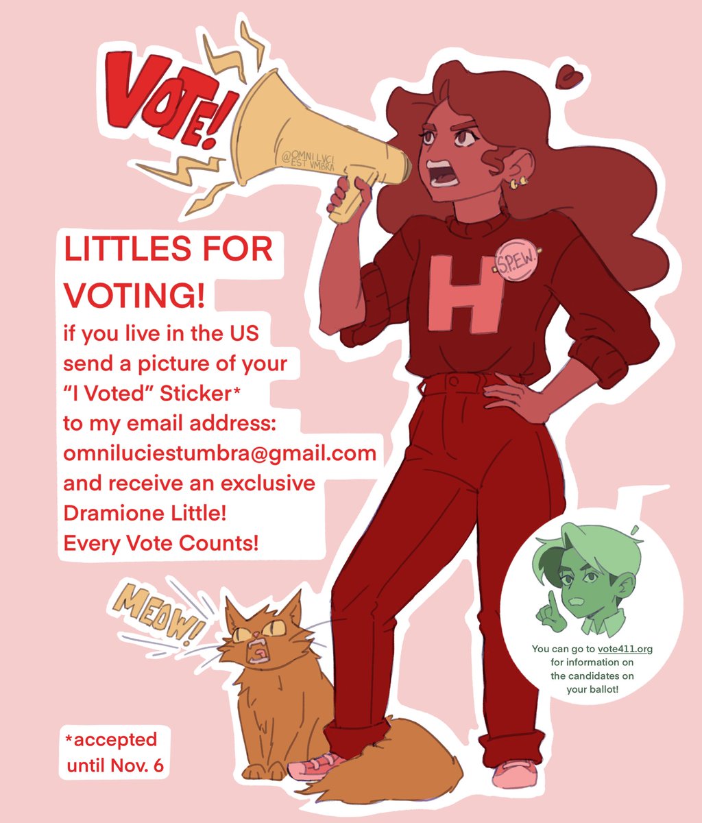 Hermione says it’s time to VOTE!! 🇺🇸