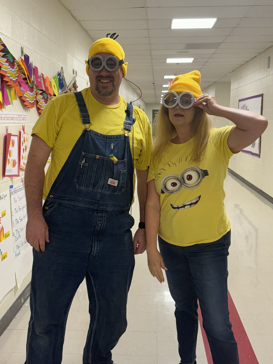 Found another Minion during our character dress-up day! #ClevelandISD #RedRibbonWeek #ESE