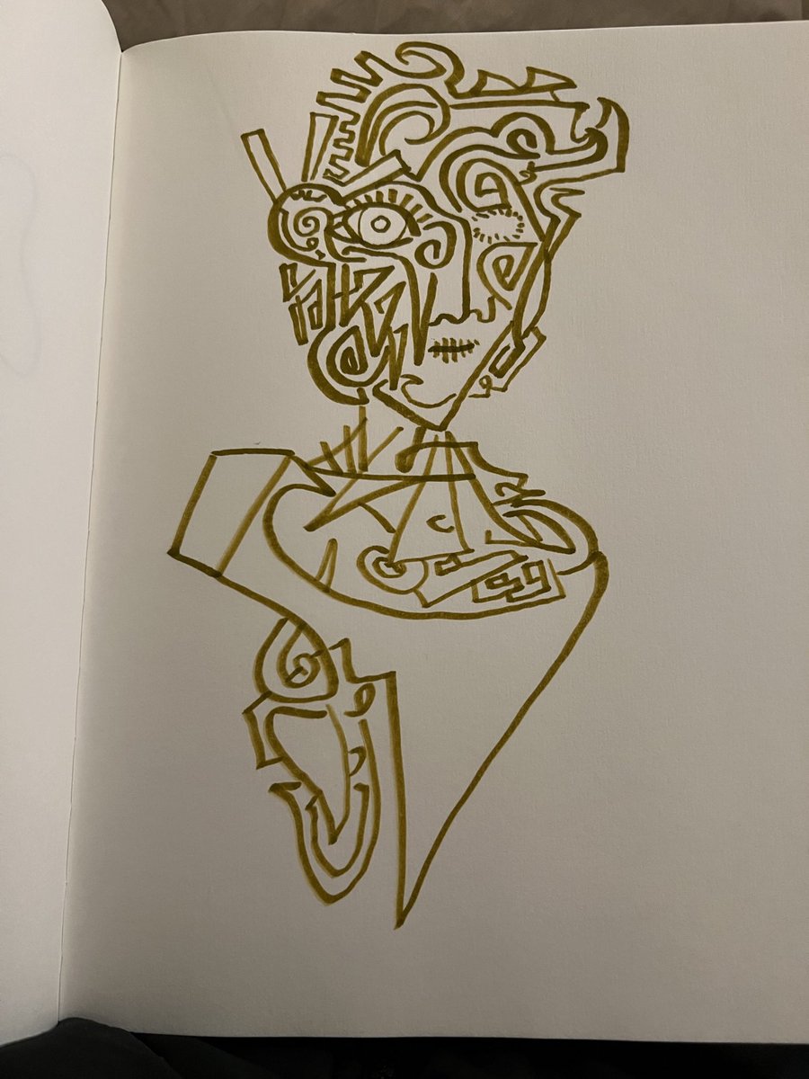 Spookylinetime's tweet photo. New art!  Pls like and share if you like it!

Plynth Woman,  ink on paper, Eris Enright https://t.co/1qRtDGfUx5