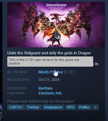 PaulTassi's tweet image. Here's the difference between a platform that makes you own a game to rate it and one that doesn't