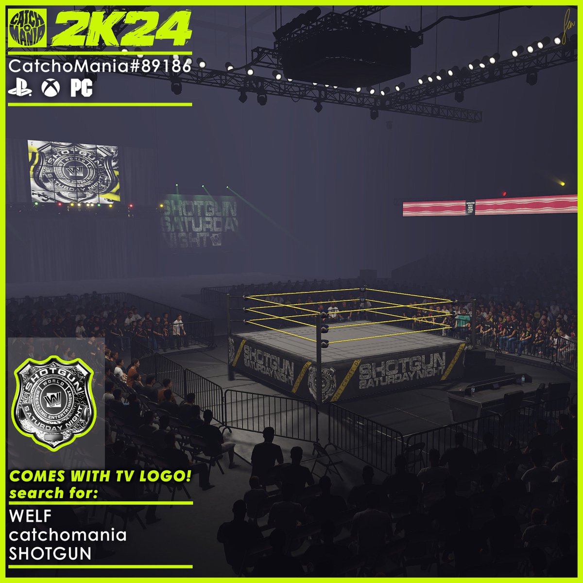 SHOTGUN from Webster Hall New York City, uploaded. #WWE2K24 <a href="/WWEgames/">#WWE2K26</a>