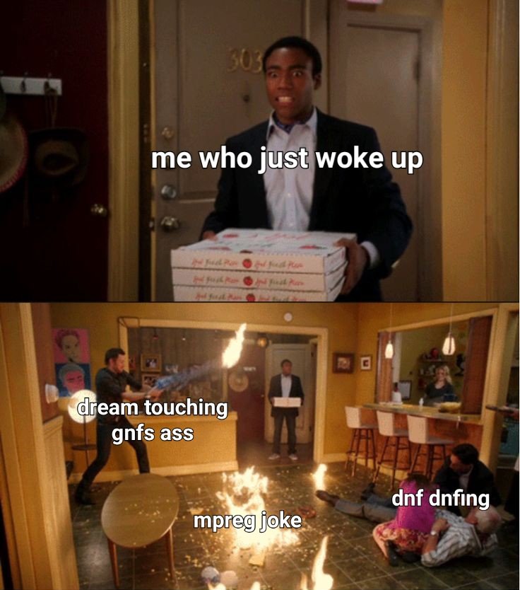 floradrolo's tweet photo. I was hit by a mpreg joke from the dream himself when I woke up https://t.co/ul6qAKpREn