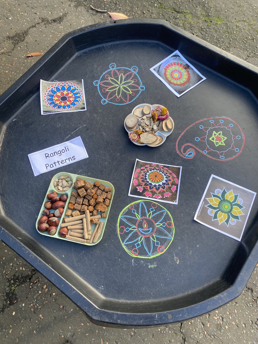 Celebrating and learning about Diwali this week. Creating Rangoli patterns with natural resources <a href="/SciennesPS/">Sciennes Primary</a>
