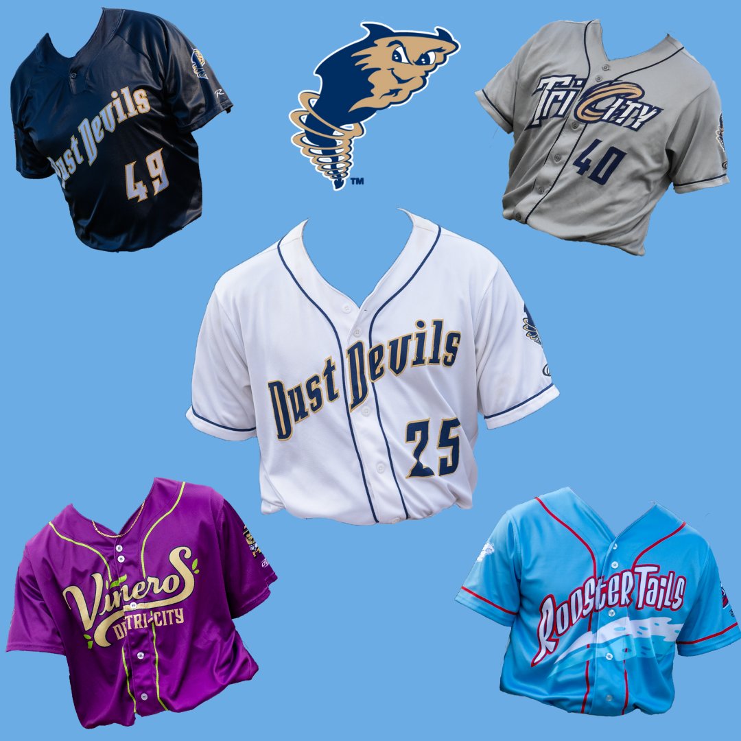 TC_DustDevils's tweet photo. To celebrate National Jersey Day let's take a look at all the Dust Devils jerseys that graced Gesa Stadium this season! ๐
Tell us your favorite by voting on our Instagram story! #tcdustdevils #VamosViรฑeros #GoFastTurnLeft https://t.co/k0qPWFuiU7