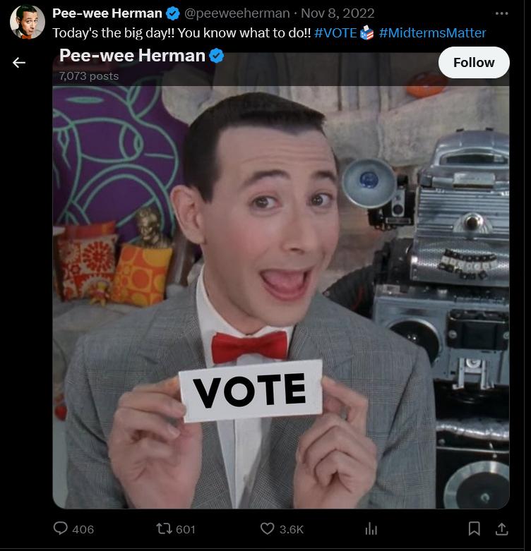skillcrane's tweet photo. This was @peeweeherman 's final Tweet &amp; it is even more important today as it was in 2022. https://t.co/KB5qrMuwEP