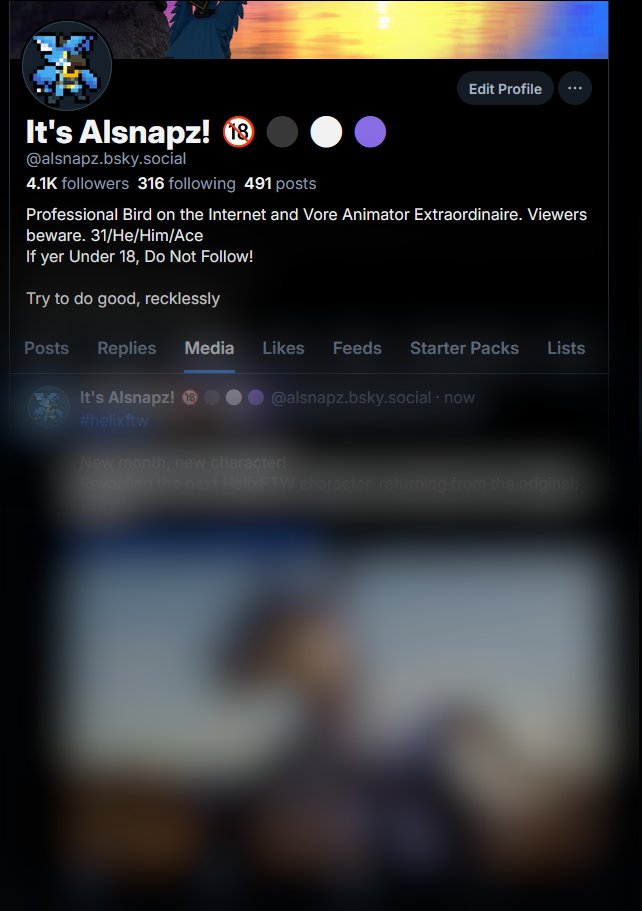 It's Alsnapz! 🔞(Just One!) 🟣⚪⚫ tweet media