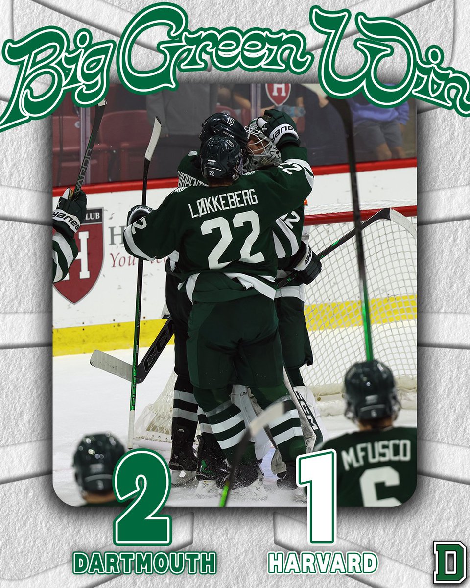Dartmouth_MIH's tweet photo. BIG DUB TO OPEN THE SEASON!

#GoBigGreen | #TheWoods🌲 https://t.co/OoQBUT78jL