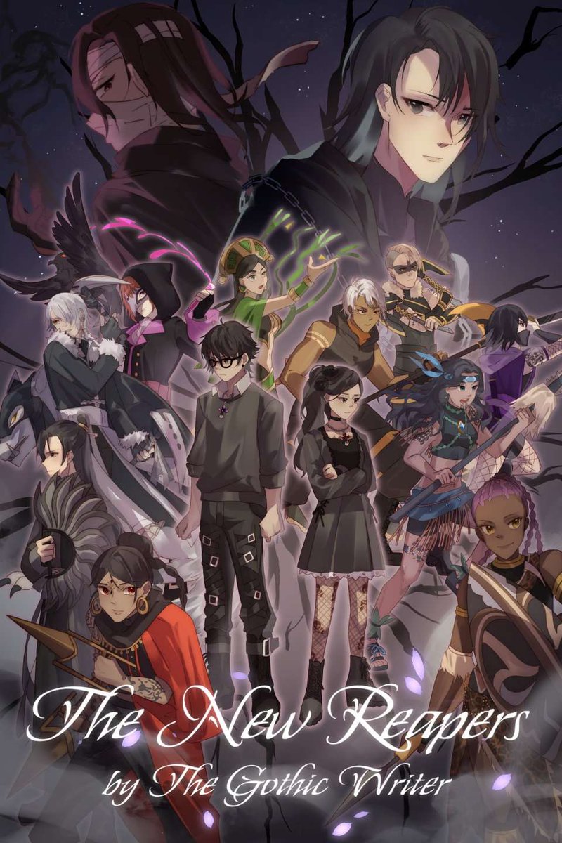The time has come.

Gothic Writer Productions is proud to present: The New Reapers webnovel series.

This anime-inspired Gothic urban fantasy will be coming soon to @royalroad this November! 

Follow the children of the Grim Reaper in their shadow war against an ancient darkness