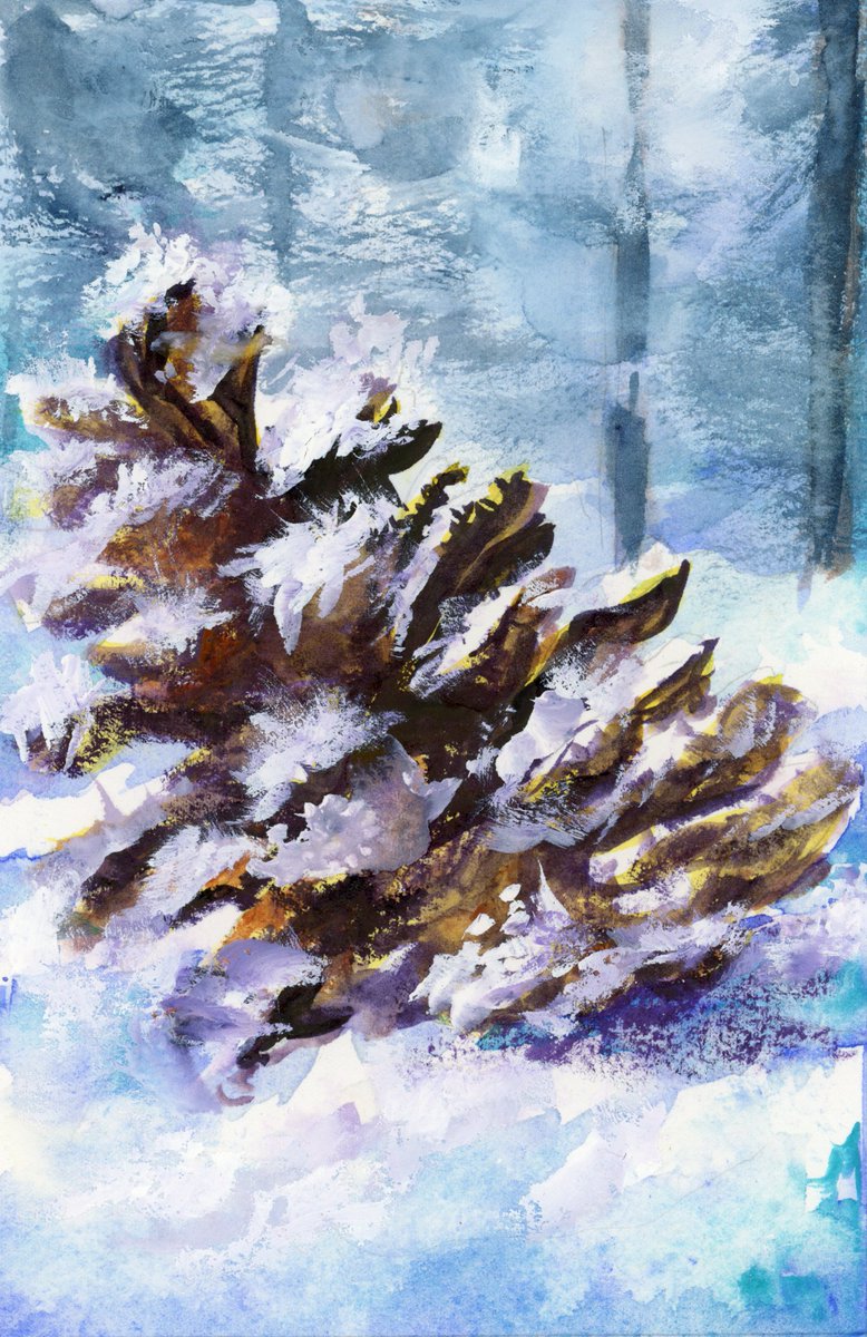 LifeImitatesDdl's tweet image. #DoodlewashNovember2024 prompt: Pinecone.
Did you know pinecones can protect their seeds by closing their scales, and re-opening to release them?Paul Rubens Floral set watercolor on Lightwish 100% Cotton paper.
#paulrubensart #paulrubenswatercolor #lightwish_official