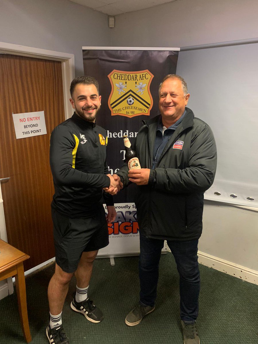 CheddarFC1892's tweet photo. Apologies for the lack of updates this evening, was behind the bar all evening! 

After going 0-1 down we fight back through goals from L. Chappell and J. Moss to take the 3 points against @WarminsterTnFC.

The Cheddar Service station MOTM was give to Ryan Eardley!

@swsportsnews https://t.co/LxP2hOc8en