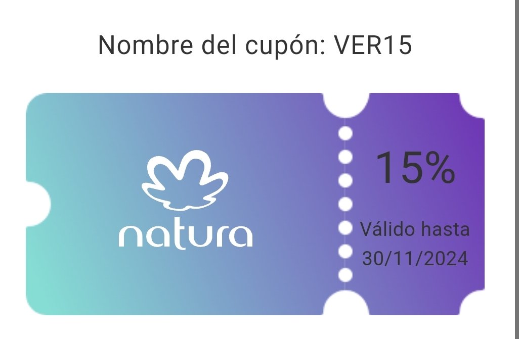 Aprovecha por todo el mes de noviembre este <a href="/cupon/">diana landeros</a> de descuento <a href="/NaturaArgentina/">Natura Argentina</a>  en mi tienda! 
naturacosmeticos.com.ar/consultoria/LA…