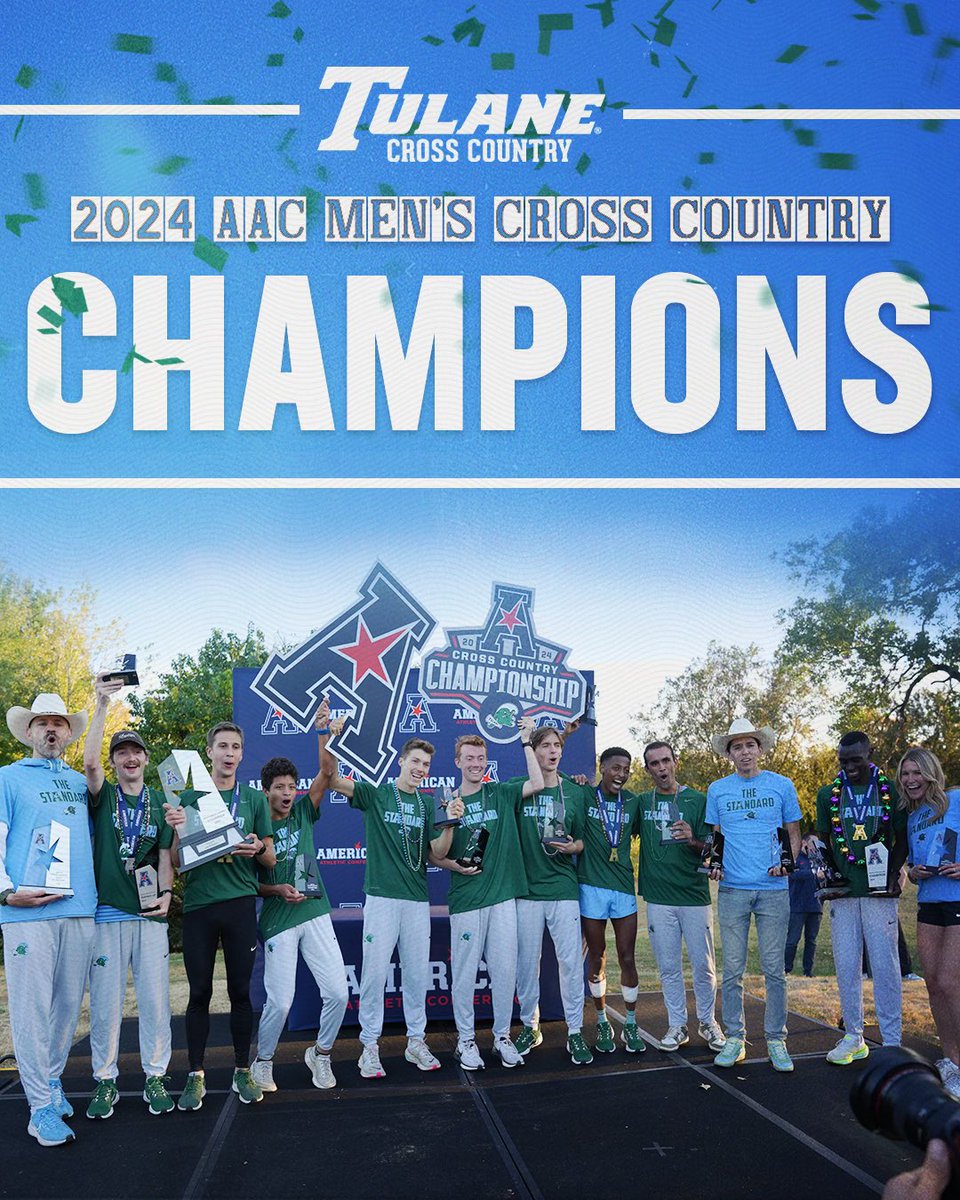 For the first time in school history…YOUR 2024 AAC MEN’S CROSS COUNTRY CHAMPIONS!!!🏆🤩

#RollWave🌊 | #RunWave👟 | #SetTheStandard📈 | #CHAMPS🏆