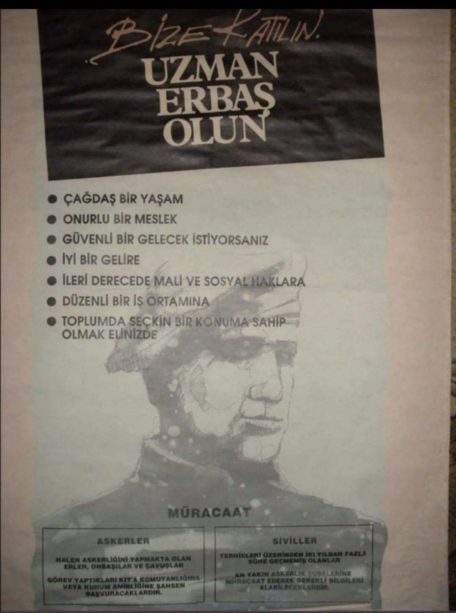 TSK'ya alınırken, onurlu bir gelecek "Geleceğe güvenle bak" diye boy boy afişlere yazarak aldığınız bu Kahramanlar, 
şimdi neden geleceğine kaygıyla bakıyor neden?

38 YILDIR VERİLMEYEN MESLEKİ GÜVENCEYİ BEKLİYORLAR 

<a href="/alitilkici38/">Ali Tilkici 🇹🇷</a> 
#UzmanÇavuşlarKırgın