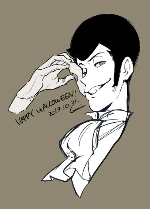 どっぺるさんが昔ルパントム描いて以来ルペァンにはファントムの恰好させちゃうんだよなぁ～～～～すっき～～～ 