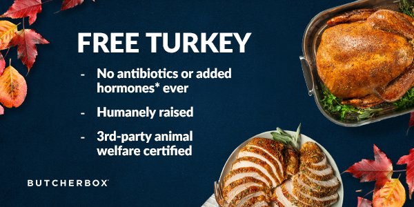 BeautyCooksKiss's tweet image. Thanksgiving Just Got Better! 🦃 Grab your FREE organic turkey from @ButcherBox! That’s right, a       whole, juicy turkey, absolutely FREE!🍗Hurry, this offer won’t last long! Starts now &amp;amp; end 11/3.  Details &amp;amp; my link  @BeautyCooksKiss 
beautycookskisses.com/2024/11/butche…
#ButcherBoxPartner