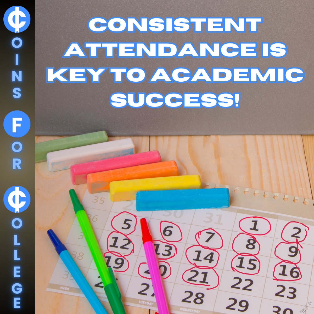 Coins_4_College's tweet photo. π
Consistent attendance is key to academic success! Coins For College motivates students to attend school regularly by rewarding them with points and exciting prizes.
How do you keep your child motivated to stay on top of school? Share your tips!π
#CoinsForCollege #TuitionCoin #AttendanceMatters #EducationSuccess #AppStore π² #GooglePlay π²