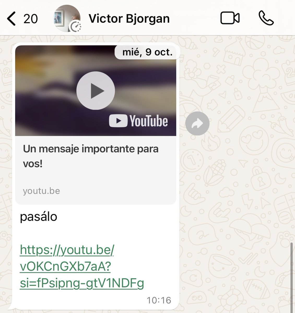 nachogarcia_90's tweet photo. Hace solo 22 días Víctor Bjorgan me mandaba vídeos de apoyo al gobierno y al Partido Nacional. Defendía la libertad, la coalición y la conducción del Uruguay.  

¿Qué lo habrá hecho ahora estar del lado del FA? #Misterios

https://t.co/HW9JynZiA1 https://t.co/wrLehdbAtK
