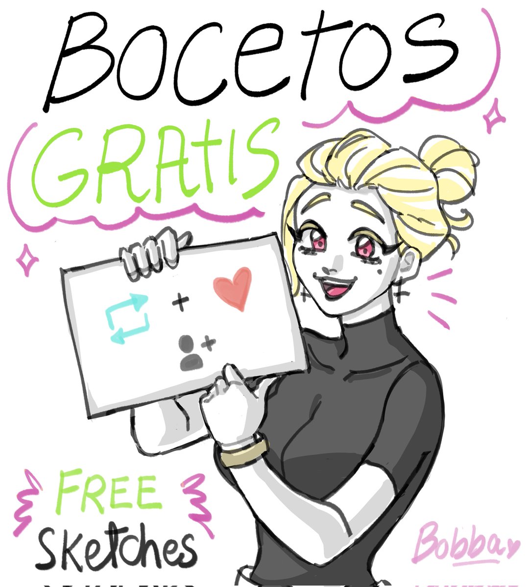 Buenas! Estaré haciendo bocetos gratis como en la foto para las personitas que den 🔁 + 💙 y Follow! (Dejen su referencia en los comentarios)

Saque esta idea de <a href="/elEmeeR_/">𝗘𝗺𝗲𝗲𝗥 ⛩️🎐| 永 VArtist</a> 
Mas que nada es para practicar, asi que muchas gracias a los que participen ❤