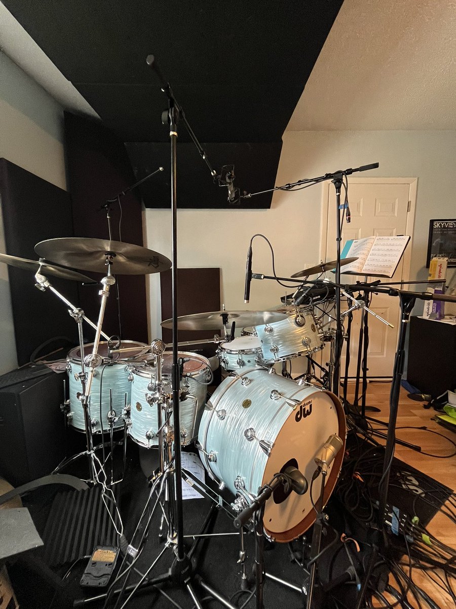 uncle_seaweed's tweet photo. Studio setup for “Fortitude” with @Skyview_Music. Recorded June 2024. https://t.co/mFAAnejQ3G