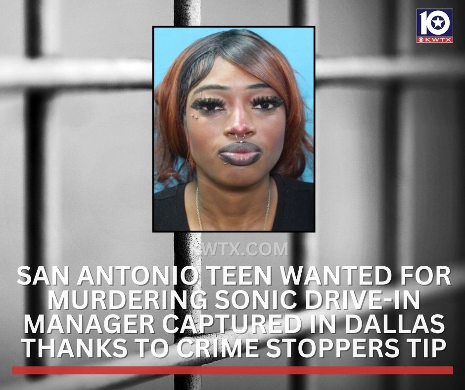 kwtx's tweet photo. 🚨A Texas 10 Most Wanted teen who murdered a #SonicDrive-In manager in San Antonio was arrested thanks to an anonymous #CrimeStoppers tip INFO: https://t.co/FhfJzVaPXh https://t.co/QjCyx2RiyD