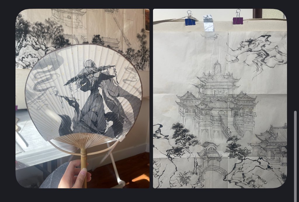 Reposting from Discord! I was hit with a massive vet bill and currently couldn't afford everything i need to set up my table;; I will be taking some pre order  fans for $65CAD! They can be in colored or including landscape. Please dm to claim!