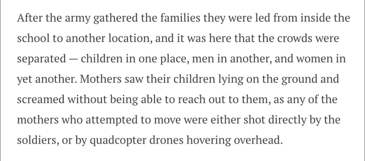 ASE's tweet image. Despite countless survivor testimonies confirming this horrific story, it has been largely ignored by Western media organizations.

 Israel’s escalated ethnic-cleansing campaign in northern Gaza is reaching such extreme levels of violence that the reality feels unreal — and…