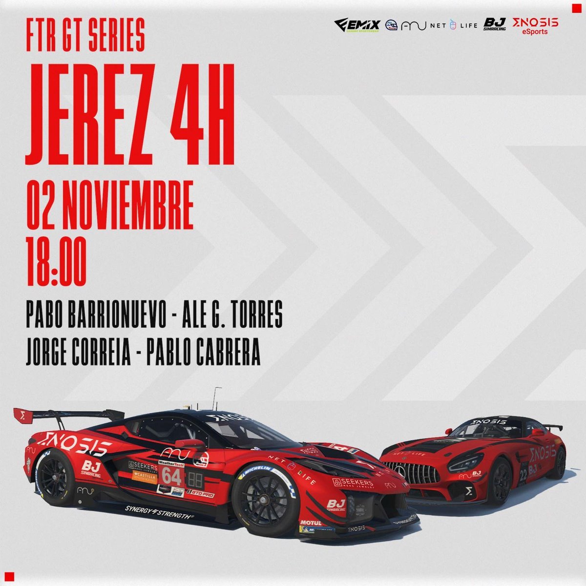 Enosis eSports (@e_enosis) on Twitter photo 🏁 FTR GT Series <a href="/_fortherush/">FTR eSports</a>
🗺️ Circuito de Jerez-Ángel Nieto
📺 twitch.tv/ftresports
#iracing #simracing #synergyandstrength
<a href="/Emix_Gaming_/">EmixGaming</a> @Almiun_ <a href="/Bjsimracin1/">BJSIMRACING</a> <a href="/NetLifeGaming/">NetLife Gaming</a> <a href="/SimracingStill/">Still SimRacing Cockpits</a> 🏁 FTR GT Series <a href="/_fortherush/">FTR eSports</a>
🗺️ Circuito de Jerez-Ángel Nieto
📺 twitch.tv/ftresports
#iracing #simracing #synergyandstrength
<a href="/Emix_Gaming_/">EmixGaming</a> @Almiun_ <a href="/Bjsimracin1/">BJSIMRACING</a> <a href="/NetLifeGaming/">NetLife Gaming</a> <a href="/SimracingStill/">Still SimRacing Cockpits</a>