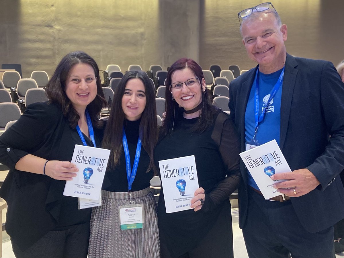 ZeliaMCT's tweet photo. @MindShareLearn @tdsb @jasontries Another great day of learning! #edtechcan24
Congratulations Robert @MindShareLearn &amp; thank you Steve Joordens for moderating the day! Shoutout to everyone behind the scenes for making all facets of the day run smoothly!
@AiSlater Can't wait to read your book @AlanaWinnick📚 https://t.co/FHKloo6h0j