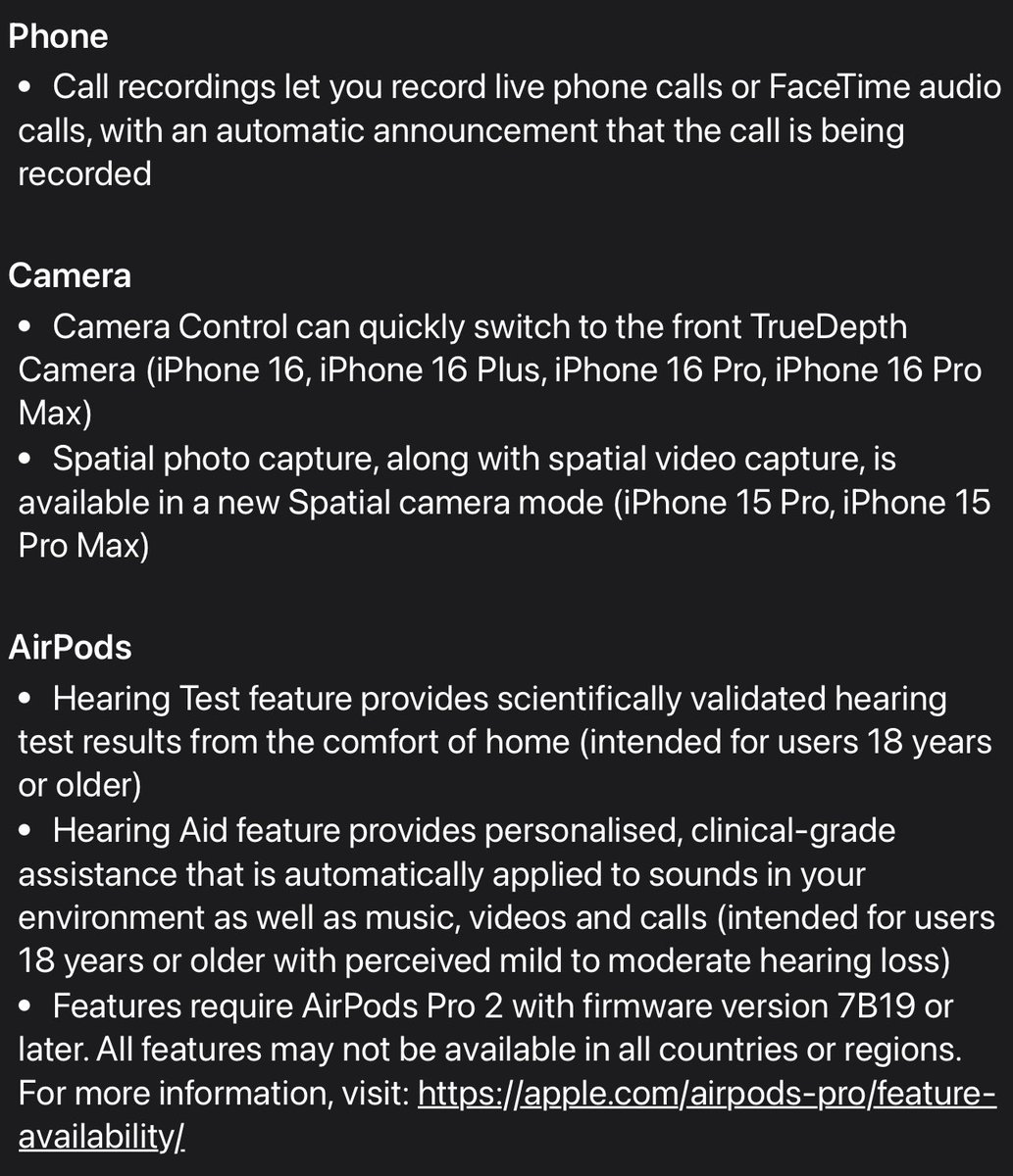Kishan_Janasena's tweet photo. iOS 18.1 Released with AI features for 15pro & above.
For devices up to 15 plus & below most revolutionary feature like “call recording” has been introduced Finally in an iPhone 😭🤗
#AppleIntelligence #iPhone #iOS18_1 https://t.co/58lQT5xPy7