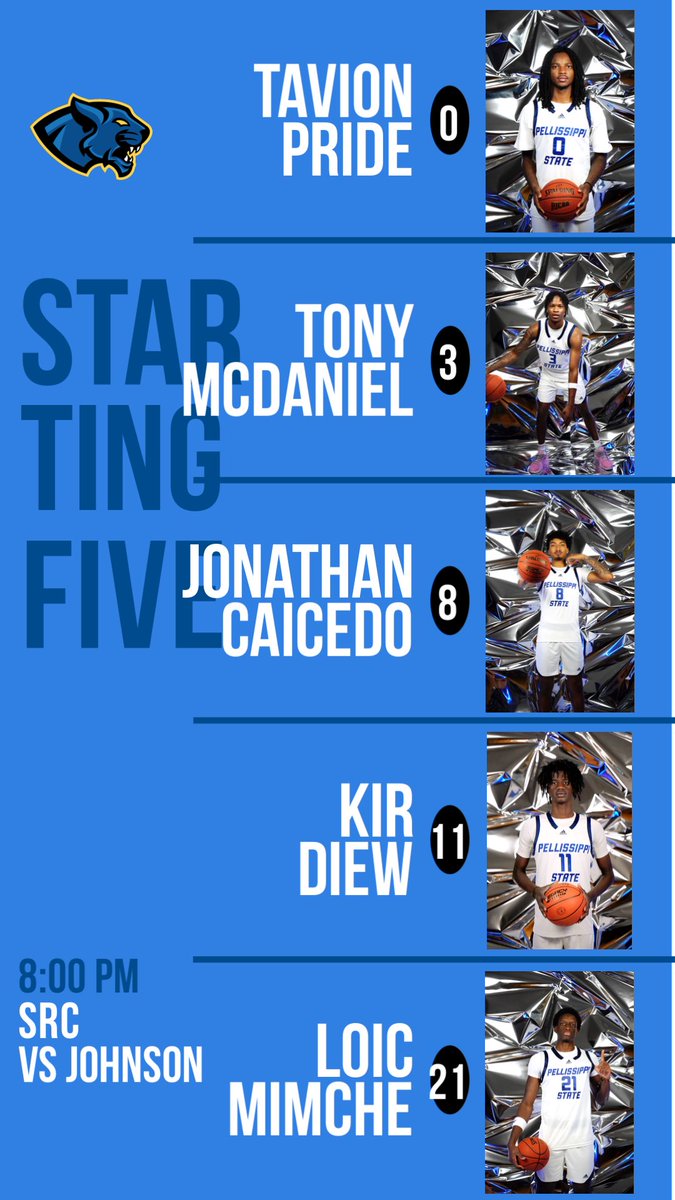 The starting lineup against Johnson!