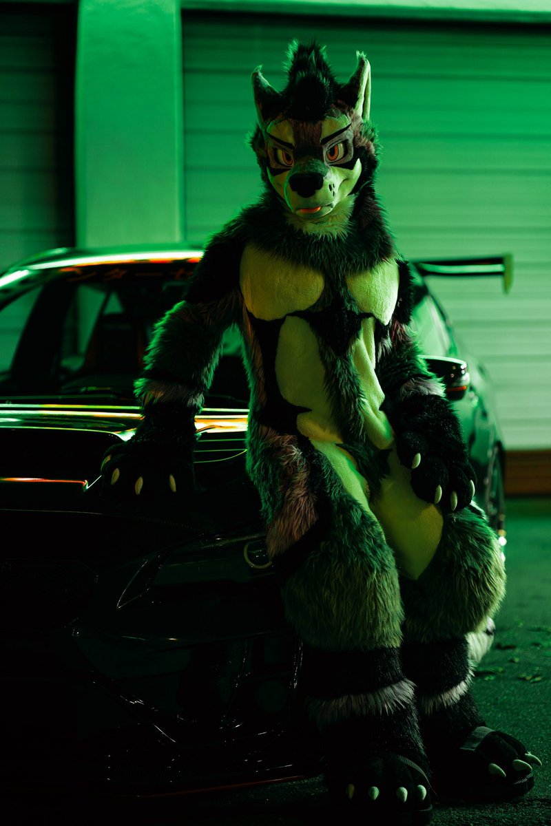 Do you want to go for a ride? 😏😘

#FursuitFriday
🏎️ &amp; 📸 <a href="/Thorphax/">Pulsating Squelch ⚫🟣</a>!