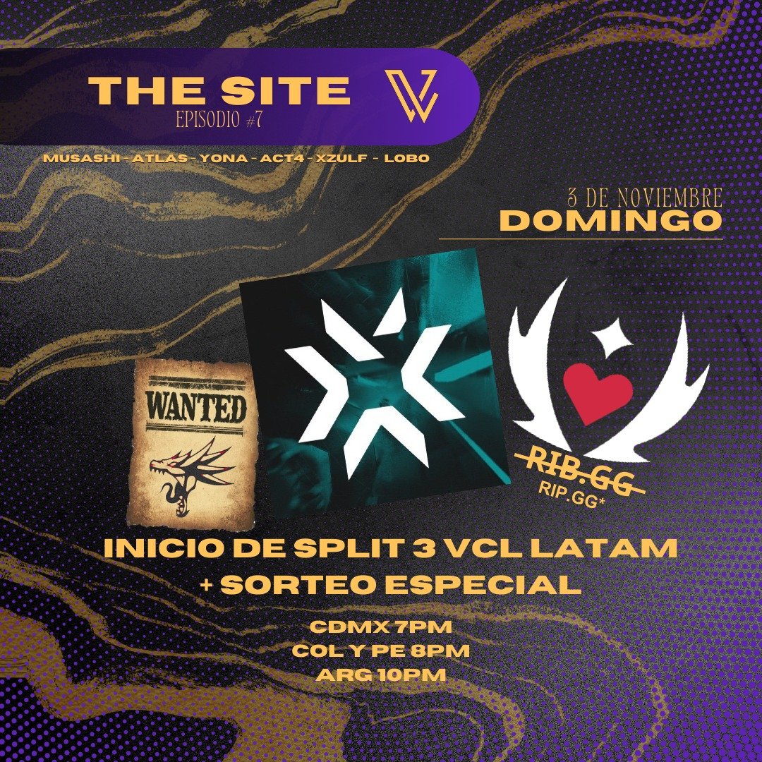 🎙️¡Episodio N° 7 !🎙️

➡️Hablaremos sobre los equipos del Split 3 de las VCL LAS/LAN y en la relevancia de RIB.GG en T2/T3.🔥

↪️Además, ¡sortearemos un Pase de Batalla!🎉

👇¿Cómo participar? 👇
1⃣Etiqueta a 2 amigos.
2⃣RT a este post.
3⃣Estar en el directo.