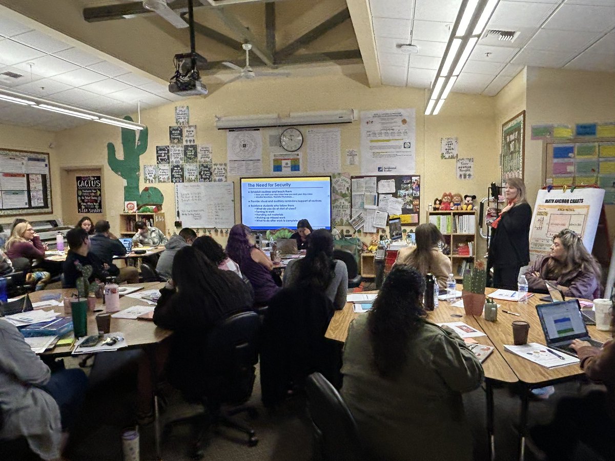 JesseElementary's tweet photo. We had a successful Professional Development day, during which Jennifer from ESS led a session on supporting teachers in understanding and managing classroom stress. Additionally, our Math TOSA, Lucy, conducted a workshop aimed at enhancing academic discourse in math instruction. https://t.co/mxoq7TpcQ5