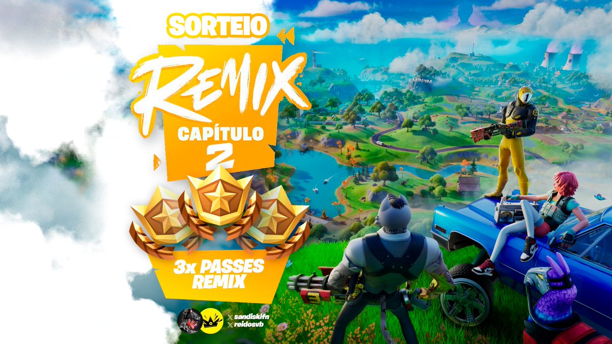 sandiskifn's tweet photo. 🔥 SORTEIO: 3x PASSES REMIX! #Fortnite 

1. Siga @sandiskifn + @reidosvb
2. Rt + like
3. Marque 2 amigos
 
✅ Passe Remix (3 ganhadores)
🍀 Resultado 4 de Novembro — Segunda, às 23h https://t.co/9C8FRdMJfq