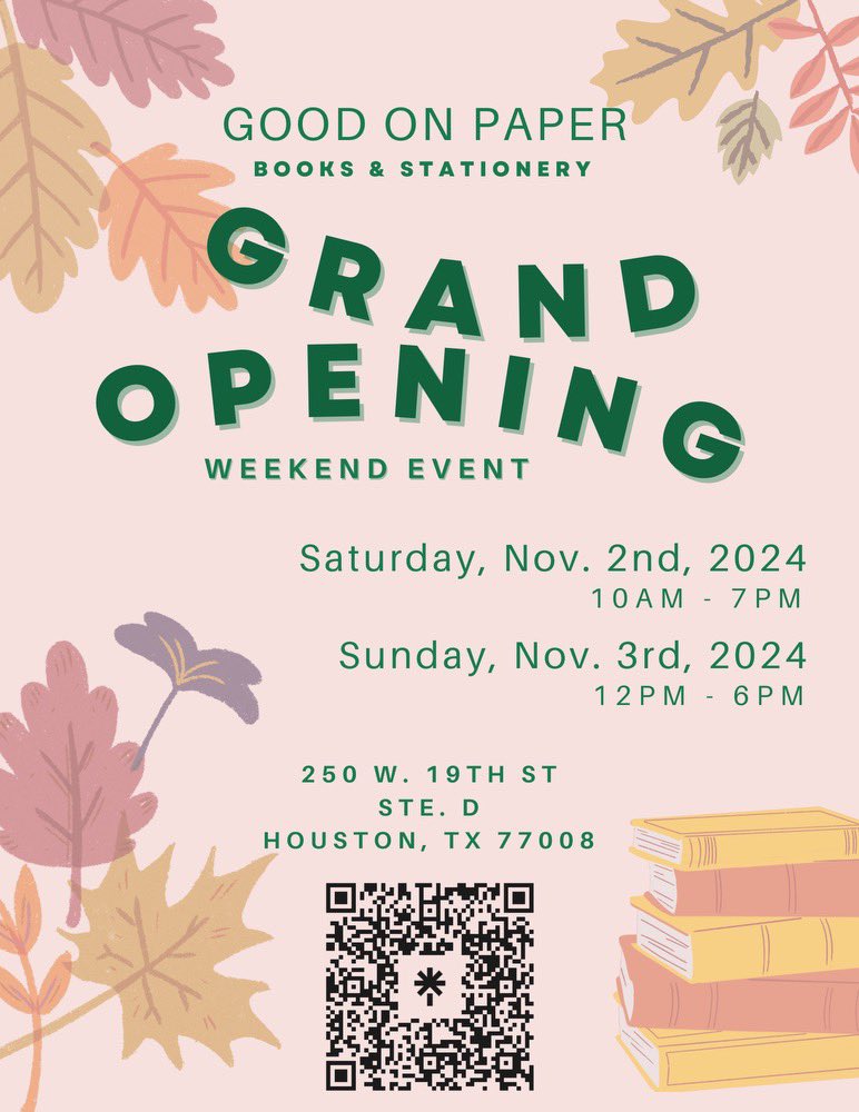 Book lovers in the Houston area REJOICE. We have a new bookstore just for us. Check them out and follow them for upcoming events.