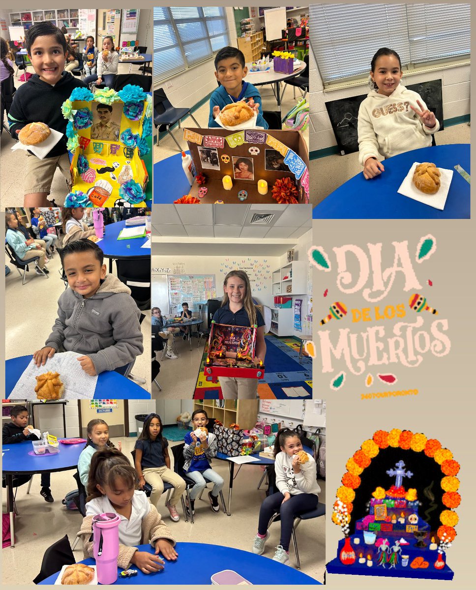 Ariadna Perez (@aperez_mce) on Twitter photo Honrando a nuestros seres queridos con nuestros altares para el Día de los Muertos. Aprendiendo sobre diferentes tradiciones, culturas y creencias mientras disfrutamos de un delicioso pan de muerto.🕯️
<a href="/SocorroISD/">Socorro ISD</a> <a href="/NoraMacias_MCE/">Nora Macias-Rivera</a> @MCooper_ES <a href="/AAnguiano_MCE/">Adriana Anguiano</a> #ALLIN #BELIEVE Honrando a nuestros seres queridos con nuestros altares para el Día de los Muertos. Aprendiendo sobre diferentes tradiciones, culturas y creencias mientras disfrutamos de un delicioso pan de muerto.🕯️
<a href="/SocorroISD/">Socorro ISD</a> <a href="/NoraMacias_MCE/">Nora Macias-Rivera</a> @MCooper_ES <a href="/AAnguiano_MCE/">Adriana Anguiano</a> #ALLIN #BELIEVE