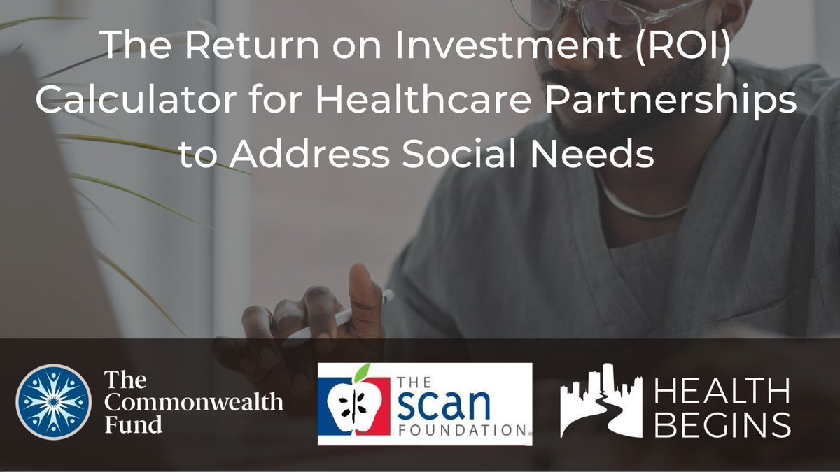 HealthBegins (@healthbegins) on Twitter photo #CBOs asked for a simple tool to help make financial sense of partnerships to address social needs
We've created that tool.
Working with <a href="/commonwealthfnd/">Commonwealth Fund</a> & <a href="/TheSCANFndtn/">The SCAN Foundation</a> we’re proud to unveil the #ROI Calculator for #healthcare & #community partnerships: buff.ly/49SYdVD #CBOs asked for a simple tool to help make financial sense of partnerships to address social needs
We've created that tool.
Working with <a href="/commonwealthfnd/">Commonwealth Fund</a> & <a href="/TheSCANFndtn/">The SCAN Foundation</a> we’re proud to unveil the #ROI Calculator for #healthcare & #community partnerships: buff.ly/49SYdVD