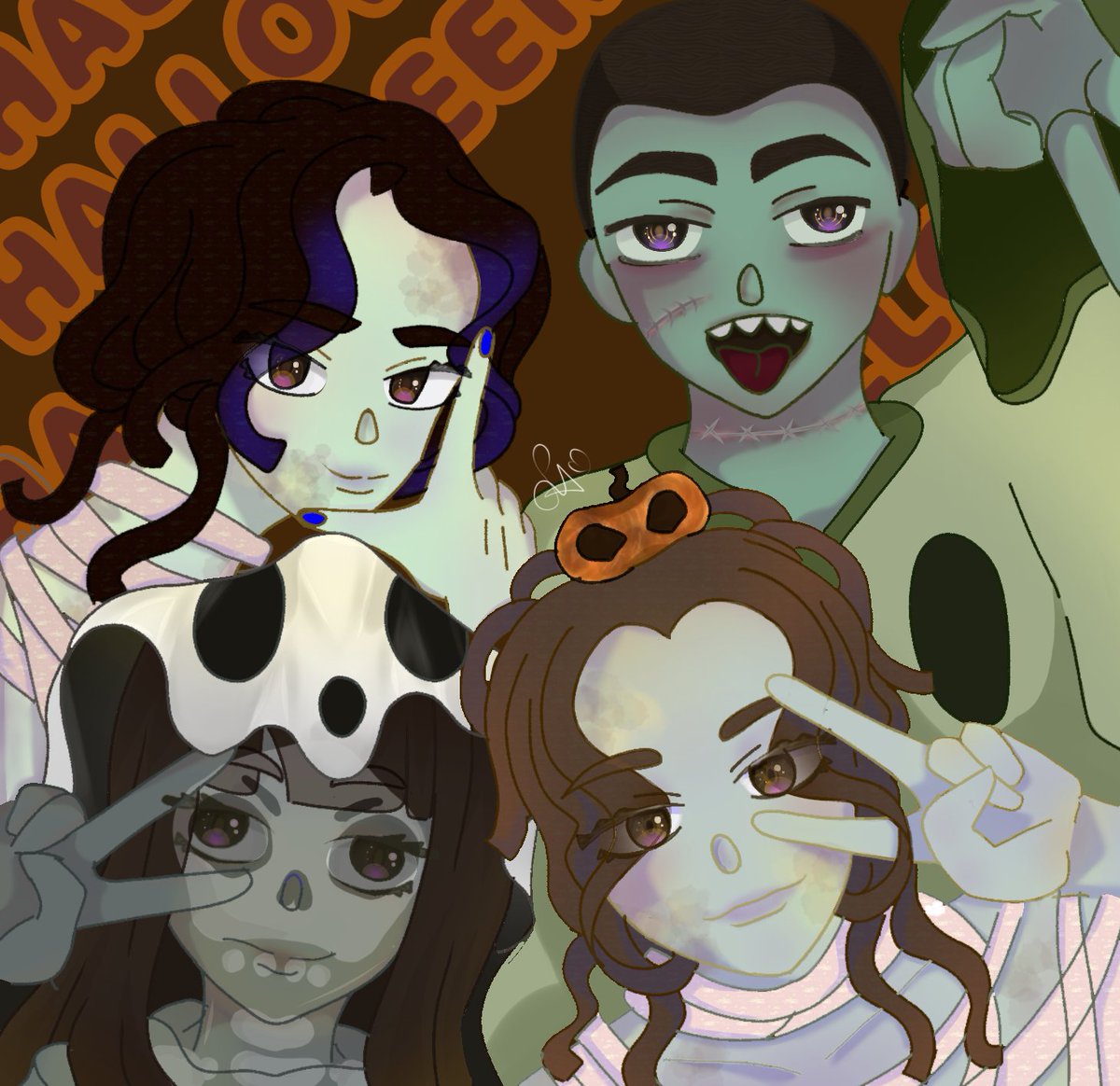 saeransoft's tweet photo. Halojei con la banda 🎃

.
#drawing #drawingart #Halloween https://t.co/xRPnnDXp23