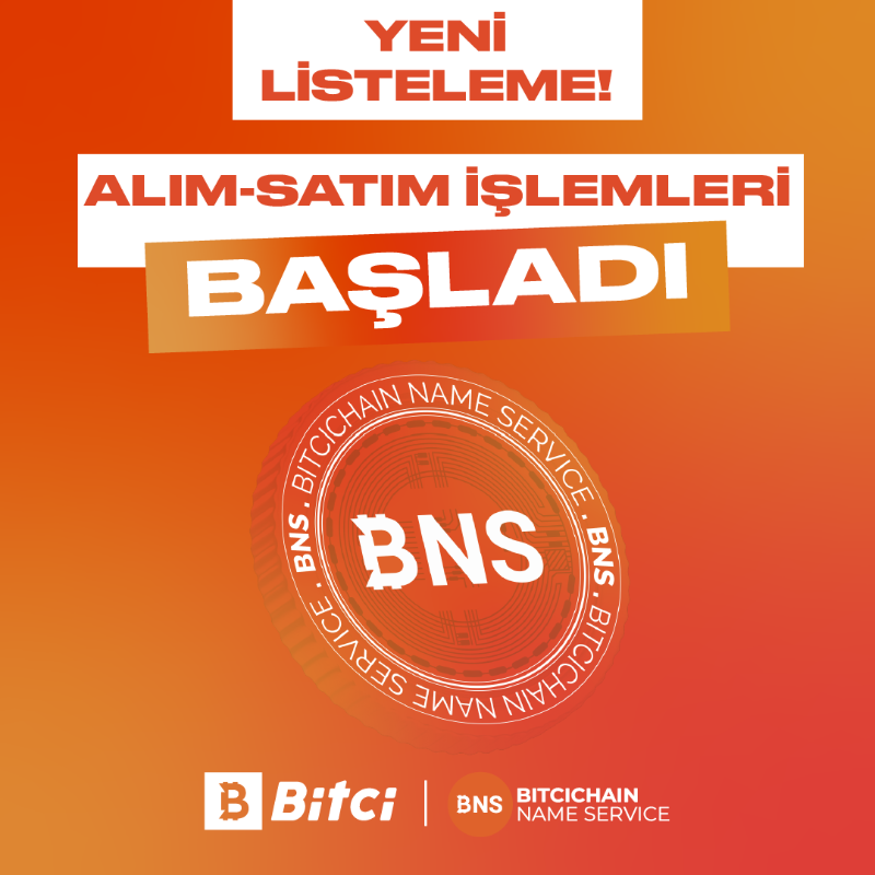 safebitcom's tweet photo. BNS alım-satım işlemleri Bitci TRY Market'te başladı! 💸
Hemen işlemlerinize başlamak için tıklayın! ⤵️
#BitciChainNameService $BNS @BitciNS