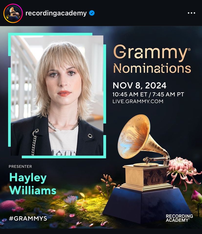 ParamoreFans_MY's tweet photo. Hayley Williams as #Grammys presenter 💃🏼 https://t.co/Aj9uuBxxVM