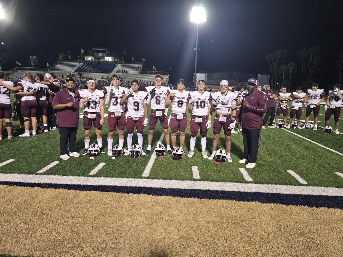 the_CoachTC's tweet photo. Another big district win for the Cats! Closing the district season as UNDEFEATED CHAMPS and setting a NEW STATE RECORD! These boys were making plays with and without the ball. 
🔥🔥🔥 

#UMW 
#WeAreCalallen
#RecruitCalallen https://t.co/Q2sDSvfnlm